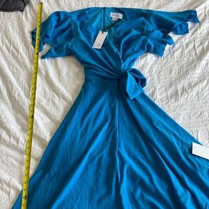 Bright Blue Fit and Flare Dress New with Tags Never Worn UK Brand Size 10